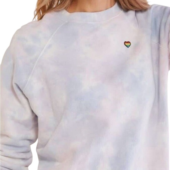 Spiritual GangsterTie Dye Happiness Pastel Crewneck Sweatshirt Women Size M - Picture 2 of 16